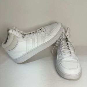 adidas HOOPS 3.0 Mid White Sneakers Shoes (ID9838) Men’s Size 13